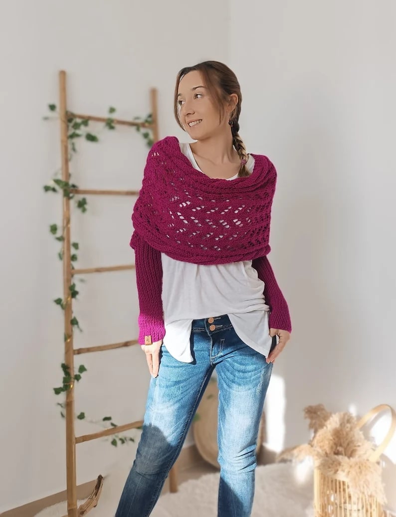 Emilia - Knitted Shoulder Wrap