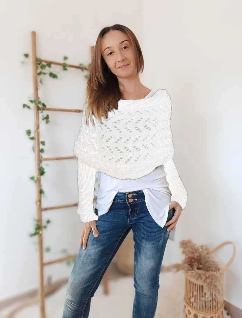 Emilia - Knitted Shoulder Wrap