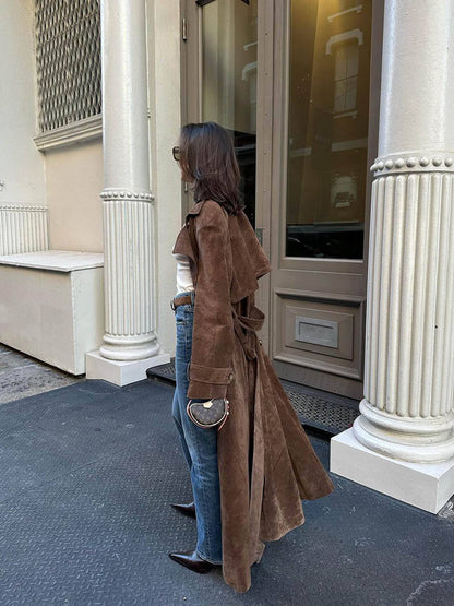 Molly - Suede Trench Coat